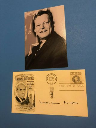 Willy Brandt (1971 Nobel Peace Prize) Signed 1959 4c First Day Cover