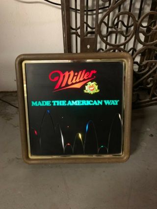 Miller Beer Sign 1987 Light Motion Bouncing Ball