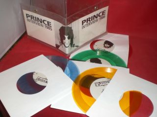 Prince : Interview 1985 Interview 1986 4 Diff.  Colored Vinyl 7 " 45 