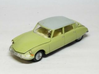 Vintage Dinky Toys 24c Citroen Ds19 Green And Grey
