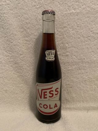 Full 10oz Vess Cola Acl Soda Bottle St.  Louis,  Missouri