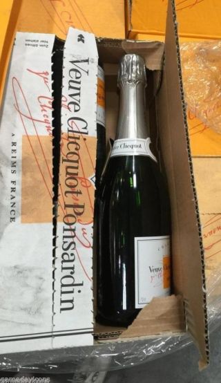 6 Veuve Clicquot Demi - Sec Champagne 750ml Display / Dummy Bottle Empty