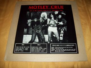 Motley Crue Live At The Country Club 1982 Lp Rare Vinyl Record Exc