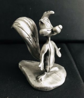 LARGE Pewter PEPE LE PEW Skunk Warner Bros Looney Tunes Metal Figurine Statue 2