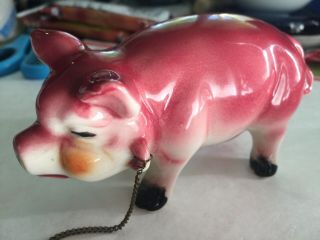 Mother Pig,  6 Piglets Figurine | On Chain | Vintage | Fine
