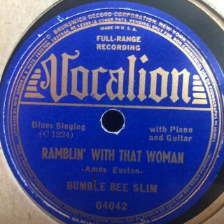 BUMBLE BEE SLIM VOCALION 04042 BLUES 78 RPM E/E - 2