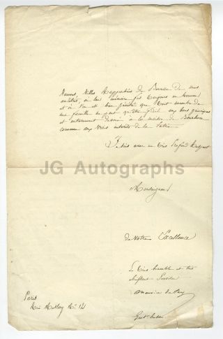 Louis Joseph de Bourbon - Prince of Condé - Autographed 1814 Document 2