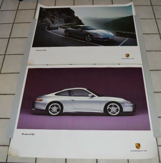 2 2003 Factory Porsche Poster Porsche 911 40 Years Commemorative Hard Tops