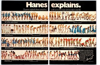 1973 Hanes Pretty Ladies Pantyhose Print Ad Clippings G1