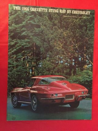 1966 Chevrolet " Corvette " Car Dealer Sales Brochure