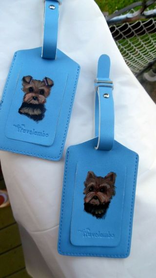 Yorkie Hand Painted Yorkshire Terrier Luggage Tags