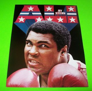 Muhammad Ali Pinball Flyer 1980 Nos Boxing Sports Theme Fold - Out Stern