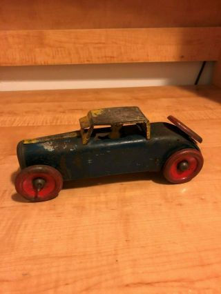 Marx Toy Wind - Up Car 1936 Vintage Antique Dinky Tootsie Metal Tin