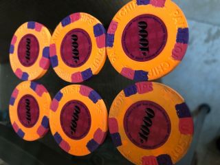 - Paulson Tophat & Cane Poker Chips (6 CLASSIC) $1000.  00 Denom. 4