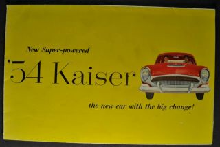 1954 Kaiser Color Brochure Folder Manhattan Special Darrin 54