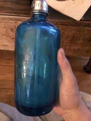 Antique Elmhurst Long Island York Community Beverage Seltzer Bottle 1920s
