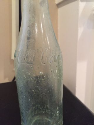 antique Straight Sided Coca - cola Bottle 6 - 1/2 Ounce,  Made In Chicago Il. 2