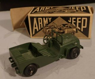 Tootsietoy Army Jeep 4.  8 " Long