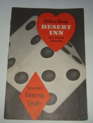 Rare Desert Inn Casino Las Vegas Nevada Souvenir Gaming Guide Wilbur Clark1950 