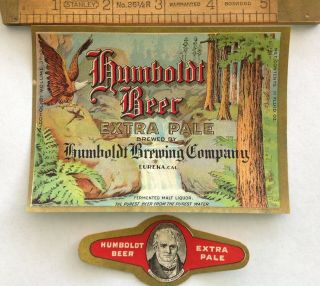 Rare And Humboldt Beer Pre Pro Label With Scarce Neck