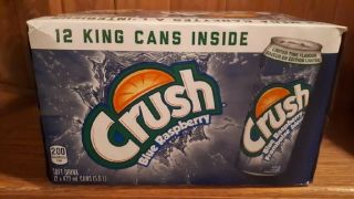 Crush Blue Raspberry Rare.  Crush Pepsi.  Collectables.  Big Cans 473ml.  Not Exp.