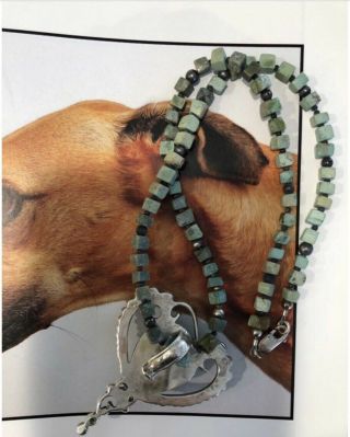 Sterling Silver/ Turquoise Necklace - Greyhound Motif 3