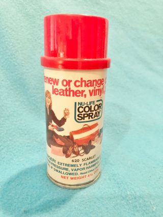 Vintage Nu - Life Color Spray Can - Scarlet 620 - Empty - Collectors Item
