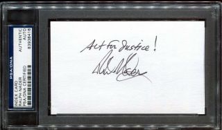 Ralph Nader Political Activist Signed Index Card Psa Dna Certified Autograph 16