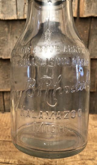 Early HAVOLINE Motor Oil Jay B Rhodesbo Quart Glass Bottle & Spout 4