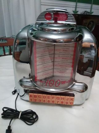 Select 100 Matic Spirit Of St Louis Diner Table Top Juke Box Radio Cassette