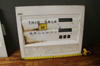 Vintage Single Tokheim Gas Pump Face,  Man Cave Garage Sign Decor C3