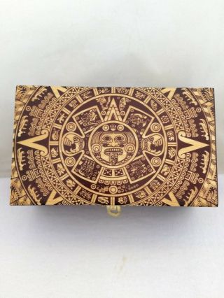Aztec Calendar Shot Glass Set Mexico Shot Glass With Wooden Box Brown Pride Ela