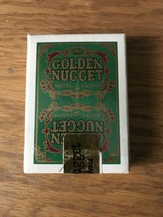 Golden Nugget Playing Cards Las Vegas Green Gold