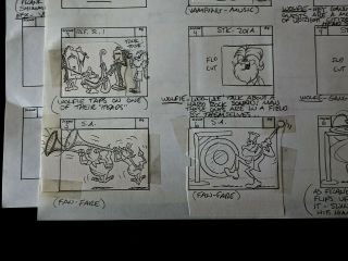 Groovie Goolies 1970 Animation Production Hand Drawn 15 Second STORYBOARD 2 pgs 3