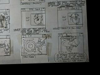 Groovie Goolies 1970 Animation Production Hand Drawn 15 Second STORYBOARD 2 pgs 4