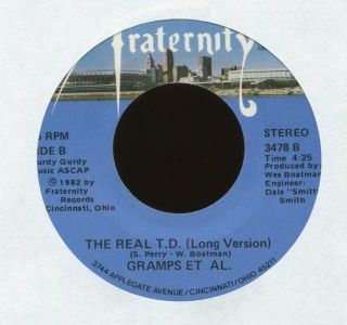 Gramps Et.  Al.  The Real T.  D.  On Fraternity Boogie Rap 45 Hear With Promo Poster