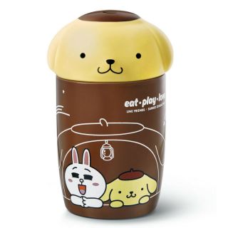 Line Friends Sanrio Characters Pompompurin Cony Ceramic Mug Cup Limited Edition