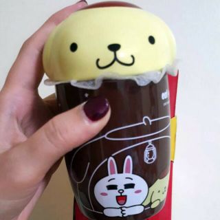 Line Friends Sanrio Characters Pompompurin Cony Ceramic Mug Cup Limited Edition 2