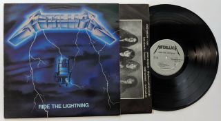 Metallica Ride The Lightning 1st Pressing 1984 Vinyl Lp Album Mri - 769 Megaforce