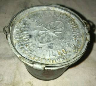 ANTIQUE MICA AXLE GREASE STANDARD OIL COMPANY SALESMAN SAMPLE TIN LITHO PAIL CAN 2