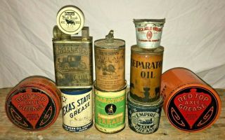 ANTIQUE MICA AXLE GREASE STANDARD OIL COMPANY SALESMAN SAMPLE TIN LITHO PAIL CAN 6