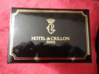 De Crillon Paris Hotel Key Chain Fabric Knot In Velvet Pouch W/note Book Gift