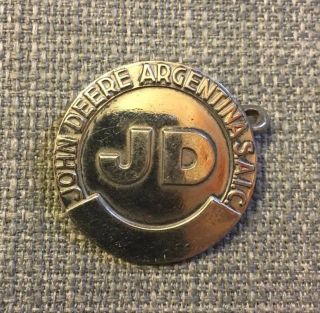 Rare John Deere Argentina Employee Badge Pin Rosario Tractor Factory