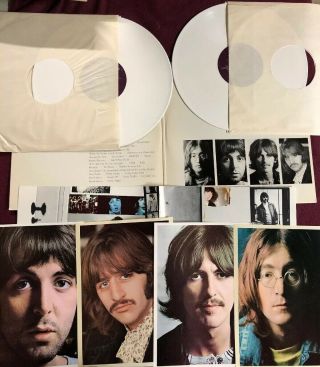 The Beatles White Album White Vinyl 1978 Posters 2 Lp Limited Edition Sebx - 11841