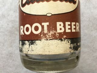 1962 Cadillac Root Beer Vintage Paper Label 24oz.  Bottle,  Detroit,  Michigan 3