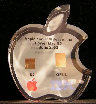 Apple/ibm Collaborative Computer Lucite Paperweight (dr93)