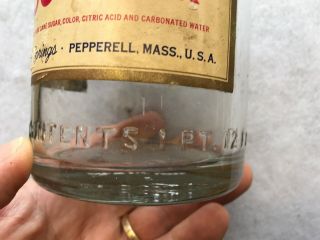 1947 Pepperell Root Beer Paper Label Quart Bottle,  Pepperell,  Mass. 6