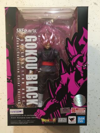 S.  H.  Figuarts Sdcc 2019 Dragon Ball Z Goku Black Exclusive Pre Owned