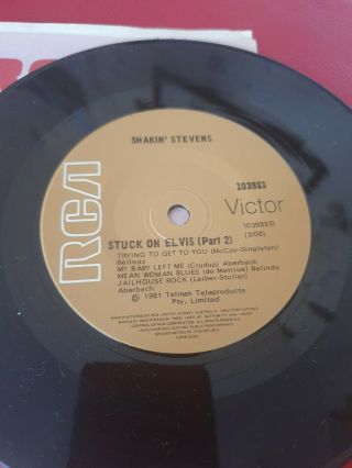 Shakin Stevens Stuck On Elvis Rca 7 Inch Rare 2