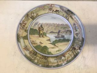 Antique Hotel Jefferson Porcelain Plate St.  Louis Mo Progress Mississippi Valley